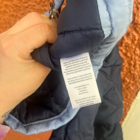 Perry Ellis Boy Quilted Jacket Coat 12 Months Blue Puffer Winter Jacket - Picture 8 of 8